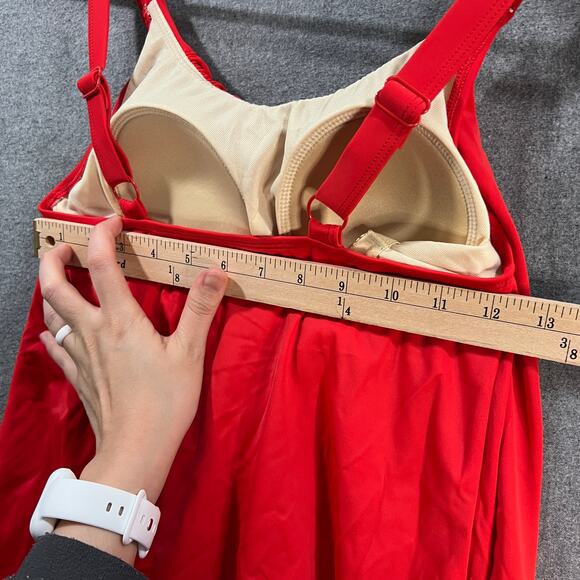 zuda Tankini Top True Red Size Res 2 - Picture 8 of 9
